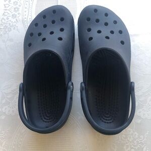 Crocs Navy Blue Classic Rubber Sandals Clogs Mules Slip-On Shoe Women’s Size 10